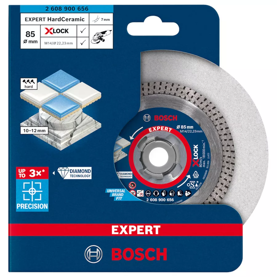 Disque à tronçonner XLock 85mm Expert HardCeramic Bosch